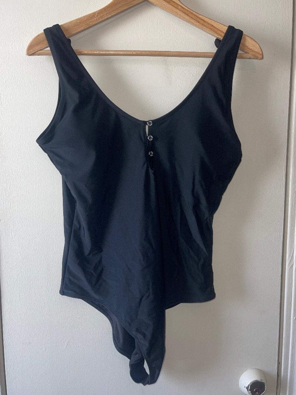 Aerie Black One Piece Swimsuit With Shoulder Knots Size XL Long